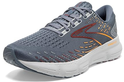 Brooks Herren Glycerin 20 Neutral Laufschuh, Grau/Chili-Öl/Orange, 42 EU