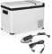 Outsunny Nevera Portátil Eléctrica 30L 12/24V hasta -22℃ Nevera y Congelador de Compresor para Coche con Luz LED y Asas Plegables Bajo Consumo Energético para Hogar Camping Viajes 61x32x40 cm Blanco
