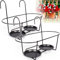 Stimo 2er Set Blumentopf zum Aufhängen mit Haken für 2 Blumentöpfe je 10cm Halter Balkon Hängetopf Metall