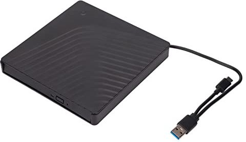 ciciglow Externes DVD Laufwerk, Externe USB3.0/USB2.0 Laufwerksbox, Externes CD Lesegerät, 5 Gbit/s Übertragung, Unterstützt Energiesparmodus, für 12,7 mm /9,5 mm SATA DVD RW Laufwerk