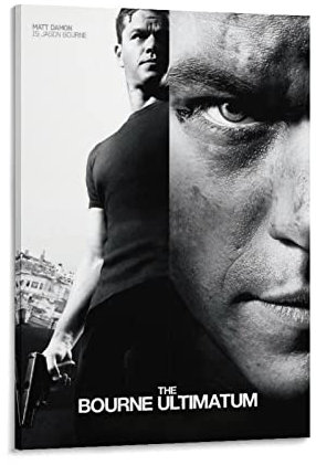 Filmposter The Bourne Ultimatum Action, Horror-Filmposter und Wandkunst, Bilderdruck, modernes Familien-Schlafzimmer, Dekor-Poster, 30 x 45 cm