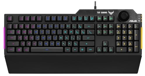 ASUS TUF Gaming K1/CA RGB Wired Keyboard, Black