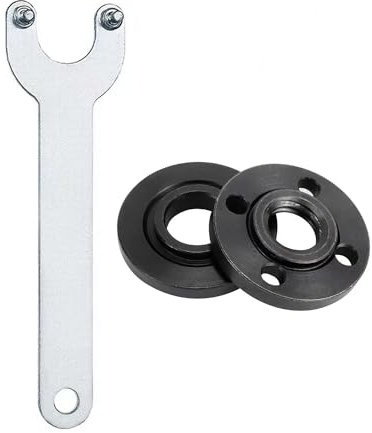 193465-4 5/8-11 Grinder Backing Flange and Lock Nut Set Angle Wrench Spanner Metal Compatible with Dewalt Milwaukee 193465-4 Bosch Black Decker Ryobi Makita 24399-1 224568-4