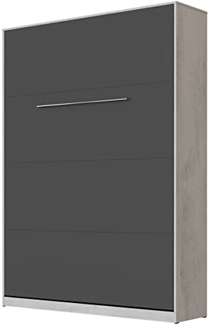SMARTBett Schrankbett Standard 90x200 120x200 140x200 160x200 Bettschrank Wandbett Beton/Anthrazit 140 Vertikal