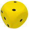 alldoro 63106 Cubo di schiuma giallo, 15 x 15 cm, 149 g, extra morbido per bambini, in casa e all'aperto