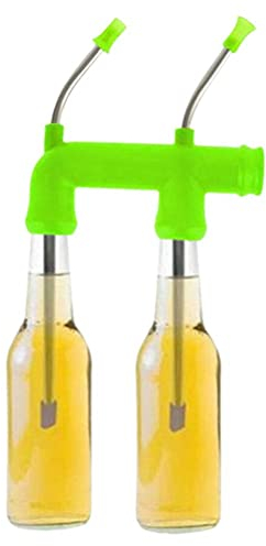 Portable Beer Funnel Beer Bong Snorkel Beer Bong Beer Chugger Food Grade Beer Bottle Funnel for House Parties Entertainment Drinking Game Parties (Green)