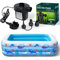 COOZi Paddling Pool – 2M Large Inflatable Pool for Kids, Toddlers & Babies with AC Pump, Easy-to-Use Durable Outdoor Rectangular Swimming Pools for Outdoor Garden Fun