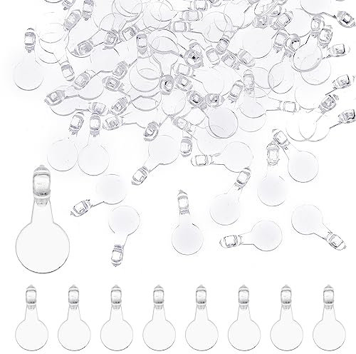 SUNNYCLUE 500pcs Round Glue on Bails Flat Pad Bail Necklace Bails Acrylic Transparent Cabochon Charms Cabochon Jewelry Findings for Jewelry Making Accessories DIY Glass Cabochons Gems Handmade Craft