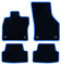 OCC Design - Custom Fußmatten, kompatibel mit Volkswagen Golf VII (2012-2019), Teppich, Velours/Polypropylen, Original Verankerung, rutschfester Rücken, Fersenkappe, 4 Stück, blau