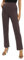 EXCHIC Donne Ufficio Casual Elastico Alta Vita Gamba Dritta Pantaloni con Tasche(S, Marrone)