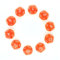 Würfel,10 pcs d12 Polyedrische Würfel Dice Set Vieleck Würfel für Dungeon und Dragons Pathfinder DND RPG MTG 20mm Transparent Orange