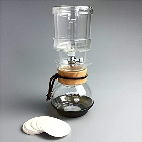 XiVue Caffettiera Moka, 600ml 1000ml Caffettiera a Goccia d'Acqua Strumenti riutilizzabili per filtri in Vetro Pentola per caffè Espresso Macchina per caffè ghiacciato, 200,400ml (600ml)