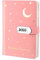 PATIKIL A5 Diary with Lock, Journal with Lock Cute Journaling Leather Notebook Journal 120 Pages Stars Moon Diary with Pen Slot Card Slot Waterproof for Women Gifts, Pink