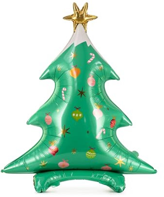 XXL Folienballon Tannenbaum Weihnachtsbaum Ballon mit Standfunktion selbstehender Ballon Weihnachten Deko Kinderzimmer Wohnzimmer Weihnachtsparty Adventszeit Geschenk zu Weihnachten