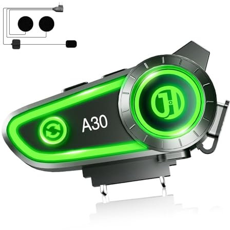 YYFTY Casque De Moto Haut-Parleur Casque Bluetooth Casque avec Assistant Vocal,IPX67 Imperméable à l'eau Et Haute Fidélité Audio Bluetooth Casque 1200 Mah Batterie (Vélo/Ski/Alpinisme)