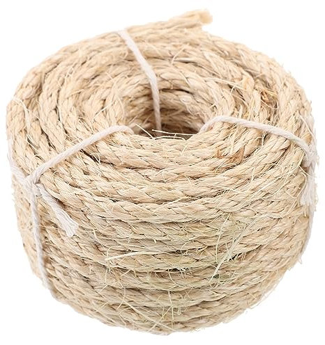 FRCOLOR Corda di Sisal Naturale Resistente all Usura Tagliabile per Progetti Fai da Te per Tiragraffi per Gatti e Riparazione di Strutture da Arrampicata