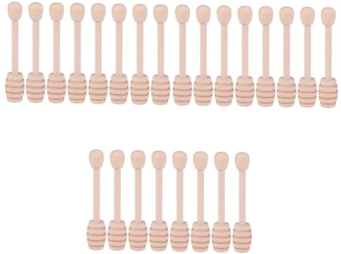 TOPBATHY 24 Piezas Palo de Miel Cucharada de Miel Herramienta de Miel Jarabe agitador de almíbar palitos de cucharón de Miel café Varilla agitadora Cuchara de Mezcla Mezclador Reutilizable