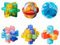 Hinourisha 6Pcs Kristallkunststoff Brain Teaser Puzzle Logik Puzzles, Denkaufgabe Puzzle, IQ Spiele IQ Test Challenge Toy 3D Interlocking Puzzles Entwirrungsspiel für Kinder Teenager Erwachsene#A