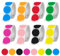 Markierungspunkte Bunte Klebepunkte auf Rolle 25mm 4000Stk Punktaufkleber Rund Etiketten für DIY Scrapbooking Kalender Büro Aufbewahrung Beschriftung 8 Rollen