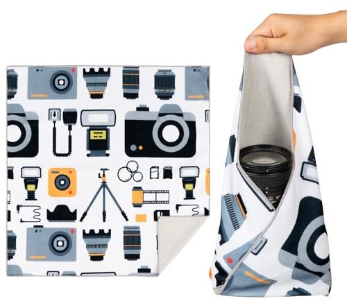 Walking Way Lens Protective Wrap Magic Self-Adhesive Pouch for Cameras Lenses and Electronic Scratch Resistant Versatile Compact Cloth with Strong Holding