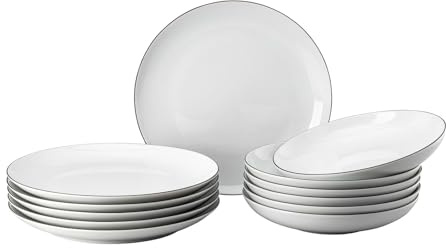 THOMAS Cucina-Basic Colori Black Dinner-Set 12-tlg im Geschenkkarton