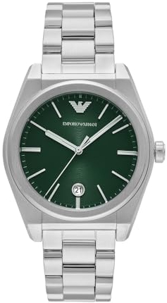 Emporio Armani Orologio Analogico al Quarzo Uomo con Cinturino in Acciaio Inossidabile AR11621