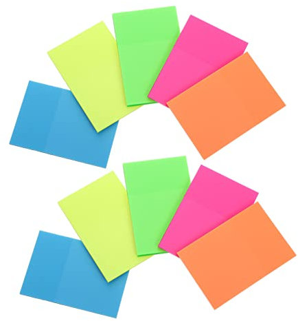 Tofficu 20 Stk Haftnotiz Notizblöcke notizblock Memo Notizen merkzettel notiztafel selbstklebendes Pad Beschriftungsaufkleber Memoboard klebrige klare Notiz Seiten-Tag löschen das Haustier