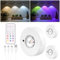 HOTUT Under Cabinet LED Lights With Remote, 3PCS RGB Wireless Battery Powered Puck Lights, Cupboard Timer, Stick-on Wardrobe, Under Counter Dimmable