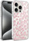 ZhuoFan Custodia per iPhone 15 Pro Cover [6,1] Anti-Graffio Anti-Scivolo Caduta Protezione Cover Case Disegno Trasparente in Silicone TPU Morbido Bumper Case, Leopardo rosa