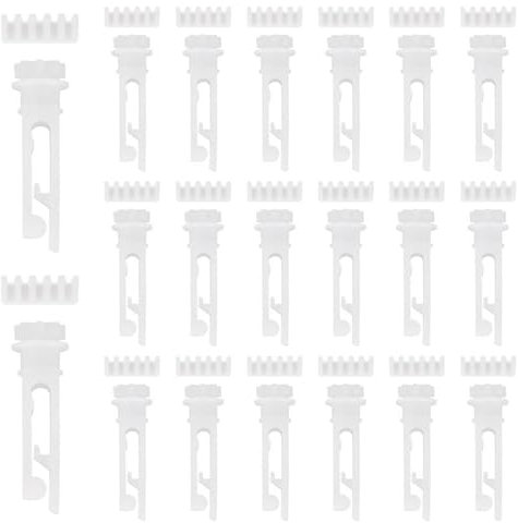 Mumuve 40 Stück Raffrollo-Kordelstopper aus weißem Eisen für Jalousien und Vorhänge, reibungslose Bedienung, Fensterzubehör