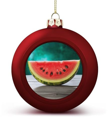 Weihnachtsschmuck-Set, Wassermelone mit Smiley-Druck, Mehrzweck-Ornamente, Winterdekorationsset, ideal für Weihnachtsbaum- und Feiertagsdekorationen