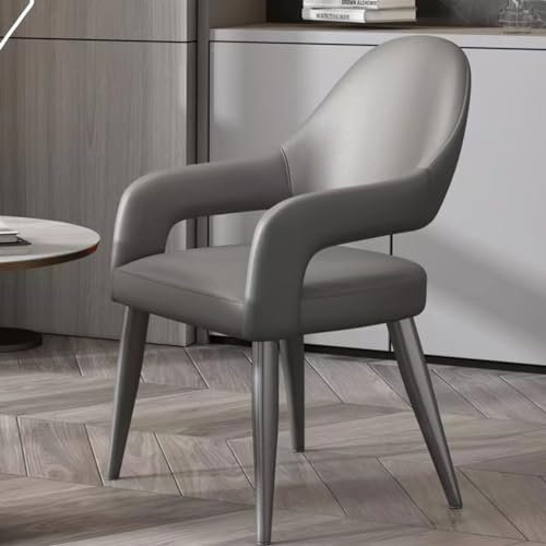 Esszimmerstühle in Kontrastfarbe, 4er-Set, mit Kunstleder gepolstert, lässige Küchenstühle, Schalenstühle mit Metallbeinen, Esszimmer, Wohnzimmer, Lounge, Rezeption, Esszimmermöbel