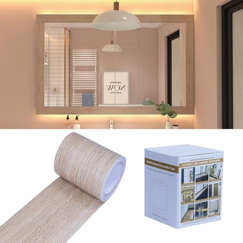 FEILAYS Cinta adhesiva con aspecto de madera, reparación de vetas de madera, autoadhesiva, para rodapiés blandos, puertas, paredes, muebles, 10 cm x 10 m