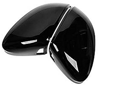 XUBOR Rückspiegelabdeckung Hellschwarzes Rückfahrgehäuse, for VW, for Golf 8 MK8 VIII 2020 2021, Spiegelabdeckkappe mit Spurhalteassistent, Auto-Außengehäuse(with Side Assist 2)