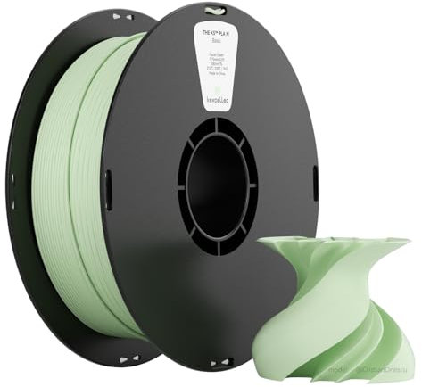 kexcelled Matte PLA Filament 1,75 mm +/- 0,03 mm, Glanzfreie Farbe, Matt Textur, 3D Drucker Filament, 1 kg Spule (2,2 lbs), Passend für die Meisten FDM Drucker, Ordentliche Wicklung, Blassgrün