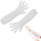 ZWWOGE Langarm Handschuh,Handschuhe,Dehnbare Einweghandschuhe,Einweg Weichplastikfolie Handschuhe,Extra Lange Stulpe 60 cm,30pcs
