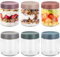 FoiiLiio 300ml Overnight Oats Jars,Set di 6 Barattoli di Vetro,Barattoli di Avena con Coperchio di Vetro,Barattoli Di Avena Notturna per yogurt,Insalata,Frutta,Marmellata
