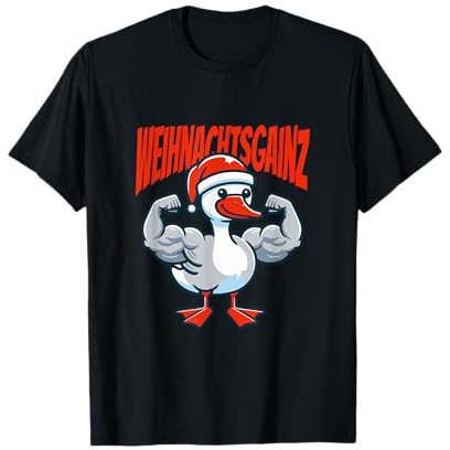 Weihnachten Gans Fitness Gym Essen Muskeln Fitnessstudio T-Shirt