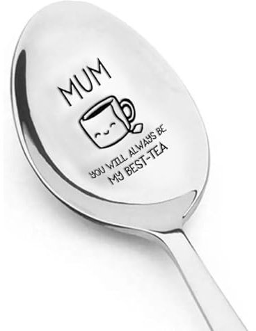 Thoughtful Present Gift for Mum Coffee Spoon, Present for Mom Tea Lover Birthday Gifts Engraved Spoons from Daughter Son