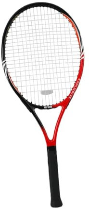Folpus Tennis Schläger aus Kohlefaser mit Nylonschnüren für den Park, Rot
