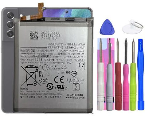 MUKUZI Batteria compatibile con Galaxy S21 FE SM-G990, telefono cellulare (ricambio per EB-BG990ABY)