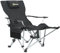 Outsunny Chaise de Camping Pliante, Fauteuil de pêche avec Repose-Pied Amovible, Appui-tête, Porte-gobelet et Sac de Transport, Chaise Longue pour extérieur Plage, Pique-Nique, Noir