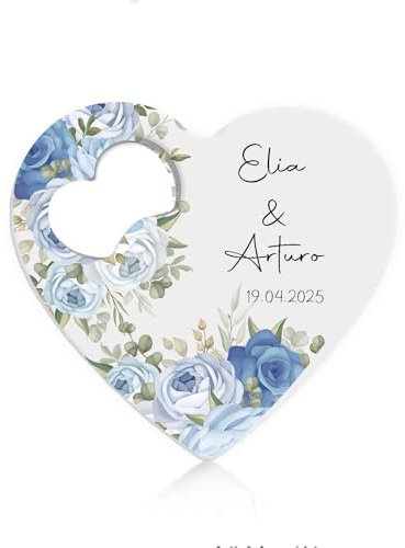 Apribottiglie a forma di cuore personalizzato, bomboniere per gli ospiti di nozze, bomboniere per addio al nubilato, bomboniera di ringraziamento, regalo di nozze personalizzato (D)