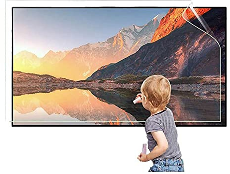 XAoSCd 32-75 Inch Monitors Anti Glare Screen Protector Anti-Fingerprint Film/Anti-Reflection/Anti-Blue Light Filter Pet Material Screen Filter For Tv Desktop Computer,Hd-1645x930mm