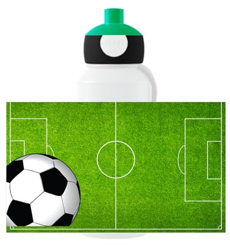Mepal Trinkflasche Pop-up Campus - Wasserflasche für Kinder - Fußball - Auslaufsichere Flasche für die Schule - Wiederverwendbar - BPA-frei & Spülmaschinenfest - 400 ml - Fußballplatz