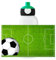 Mepal Trinkflasche Pop-up Campus - Wasserflasche für Kinder - Fußball - Auslaufsichere Flasche für die Schule - Wiederverwendbar - BPA-frei & Spülmaschinenfest - 400 ml - Fußballplatz