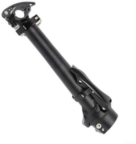 Faltbare Fahrradvorbauerhöhungen, zusammenklappbarer Elektrofahrrad-Lenkervorbau, 28,6 mm, verstellbare Vorderraderhöhungen (B schwarz)