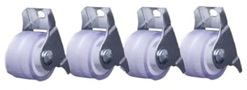 YWRWUPMGK 4 Pezzi/Lotto di Ruote girevoli silenziose con Doppio Cuscinetto, Resistenti all'Usura, carrucole Piatte Piccole con 8 Viti