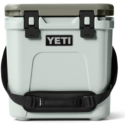 YETI Roadie 24 Cool Box – Portable Cooler Box with PermaFrost Insulation – Fits 33 Cans or 11.8 kg Ice – Tall Design Fits Wine Bottles – Compact Ice Cooler for Travel (Ridgeline)