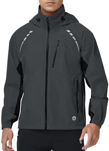 Nepest Fahrradjacke Herren Wasserdicht Atmungsaktiv Leicht Reflektierend | Fahrradjacke Herren, Regenjacke, Windjacke, Rennrad, MTB, Radfahren, Pendeln, Touren, 10000mm, UV-Schutz, Packbar, Laufen